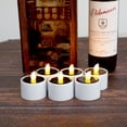thumbnail image 2 of 6Pcs Solar Tea Light IP42 Waterproof Solar Candle Light Flameless LED Candle Lamp Decorative Flickering Prop Lamp Cute Electric Ambient Light for Home Garden Party Wedding, 2 of 11