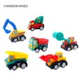 thumbnail image 1 of Juego de vehículos de dibujos animados de 6 piezas, Mini juguetes para niños pequeños, coches de transporte, regalo de cumpleaños, Color aleatorio, camión de construcción Inevent FN000408-01, 1 of 7