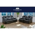 thumbnail image 6 of Beverly Fine Furniture Roduco Faux Leather Power Recliner Sofa Loveseat Black, 6 of 9