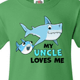 thumbnail image 4 of Inktastic My Uncle Loves Me with Cute Sharks Youth T-Shirt, 4 of 5