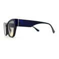 thumbnail image 4 of Womens Mod Squared Cat Eye Sunglasses Navy Brown, 4 of 4