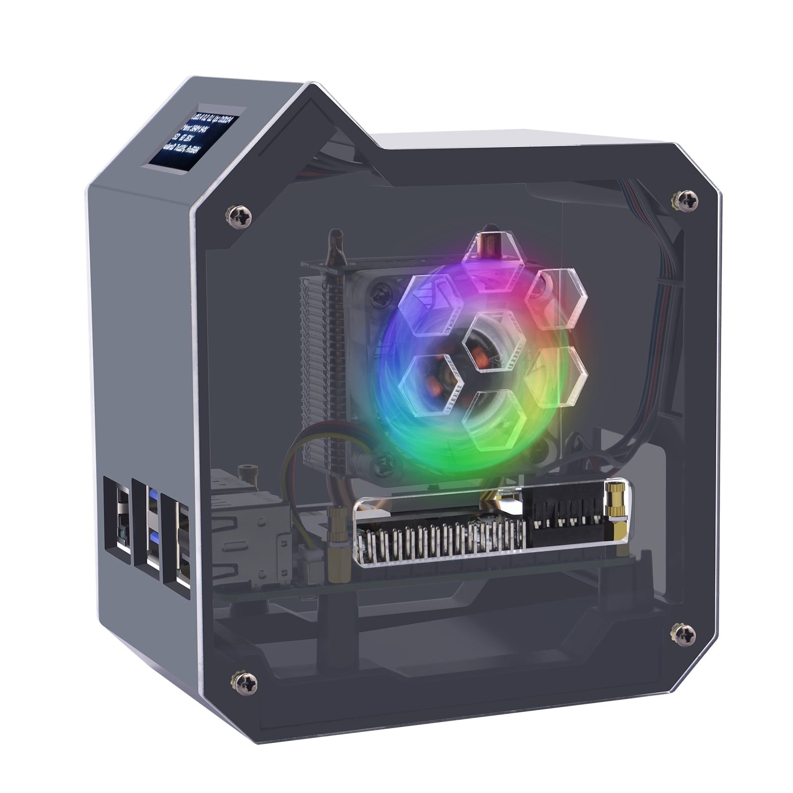 52Pi 4 Layers Cluster Case for Raspberry Pi 5, Pi 5 Stackable Case