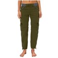 thumbnail image 3 of up to 60% off Gifts Usmixi Womens Cargo Trousers Fashion Drawstring High Waist Stretchy Long Pants Plus Size Lightweight Cotton Pants with Pockets Army Green XXL, 3 of 6
