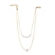 thumbnail image 2 of Collar para mujer, joyería para mujer, joyería para mujer, cadena anudada de moda, tamaño perla, collar de aleación de doble capa, joyería, collar de perlas, 2 of 5
