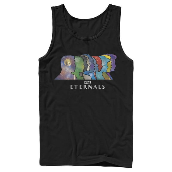 Men's Marvel Eternals Silhouettes Tank Top Black Medium