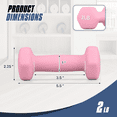 thumbnail image 3 of MADOG Set of 2 Neoprene Coated Workout Dumbbells 2lb, Anti-Roll Non-Slip with Smooth Grip, Hexagon Shaped Hand Weights, Pink, 3 of 10