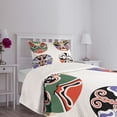 thumbnail image 5 of Ambesonne Kabuki Quilted Bedspread Set 2 Pcs, Chinese Opera, Twin Size, Multicolor, 5 of 6