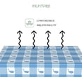 thumbnail image 4 of 60x84 Inch Checkered Rectangle Tablecloth Childish Ocean Whale Blue Plaid Table Cloth Washable Durable Table Cover for Kitchen Dining Picnic Summer Beach Party Decor, 4 of 7