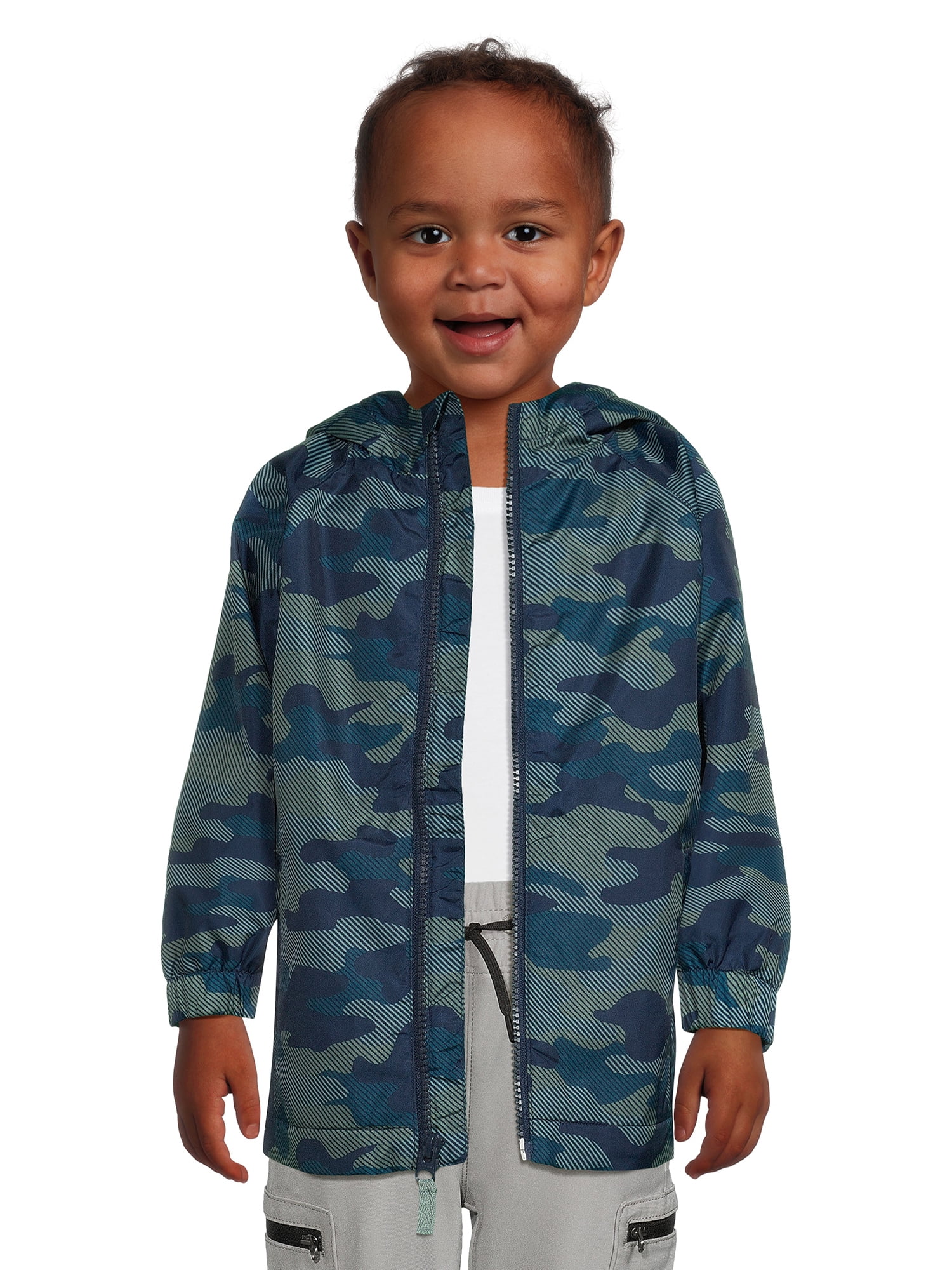 Wonder Nation Toddler Boys Lightweight Zip Up Jacket, Sizes 12M-5T ...