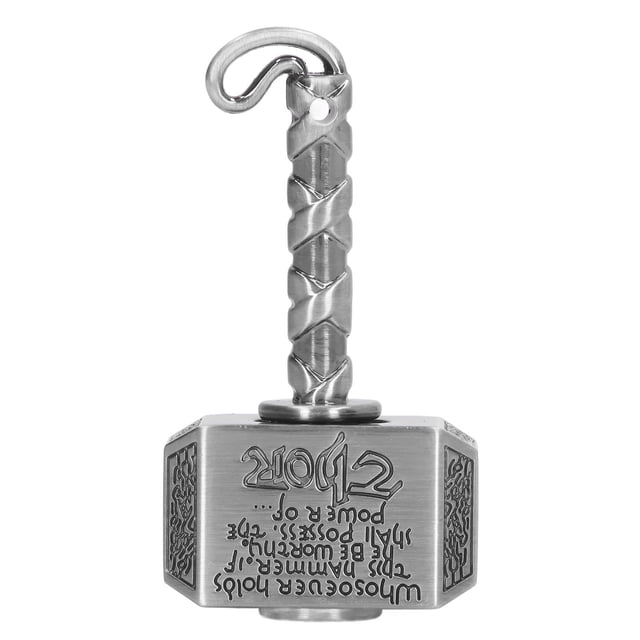 Martillo de dedo transformable, giroscopio, juguete de metal para niños y adultos, para aliviar la ansiedad y el estrés, juguete giratorio para fiestas, plateado.