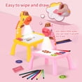 thumbnail image 3 of Multi-function Drawing Table Learning Desk with Music Function Trace and Draw Projector Art Drawing Board 24 Patterns Projection Tracing Painting Table Projection Sketchpad (Yellow), 3 of 8
