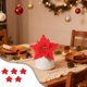 thumbnail image 1 of Christmas Poinsettia Floral Bouquet Artificial Flower Stems with 5 Fork Design Realistic Plastic Greenery for Home Holiday Table Centerpiece Wedding Party Decorations, 1 of 6