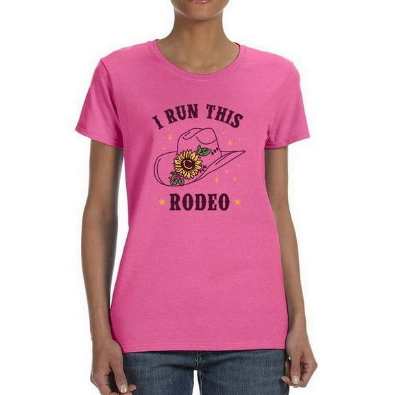 I Run This Rodeo T-Shirt Women -Smartprints Designs, Female Large