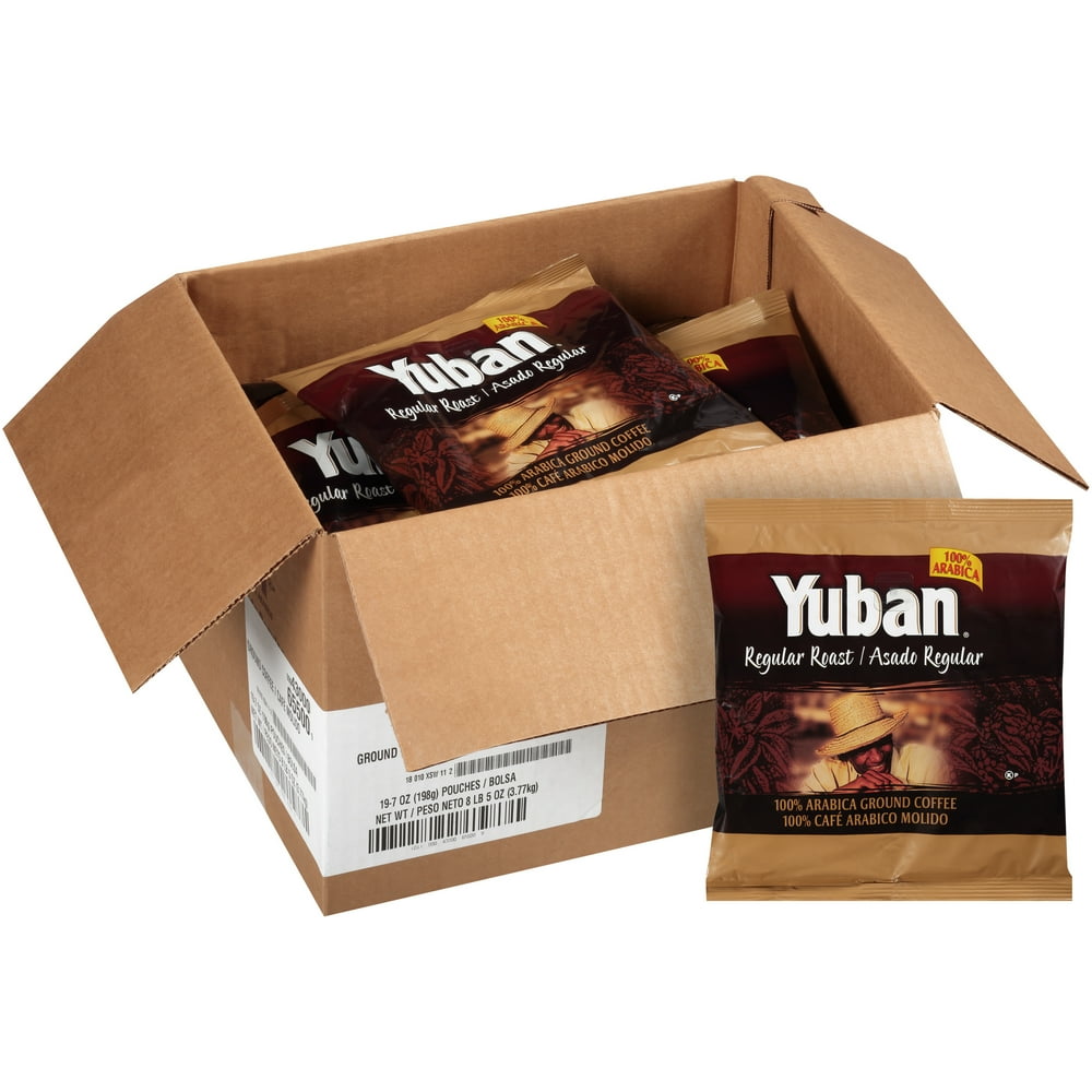 YUBAN Regular Roast & Ground Coffee, 7 oz. Pouches (Pack of 19
