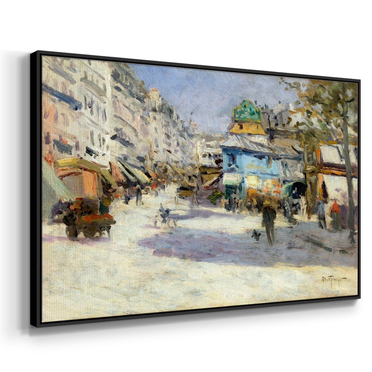 Vintage Landscape-CCXCI By Wexford Home Framed in Black Wood Gallery Wrapped Canvas 17 in. x 25 in.
