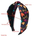 thumbnail image 3 of Minjewel Valentine's Day Heart Printed Fabric Knot Headband for Women, Sweet & Versatile Party Hair Accessory, Daily Wear for Holidays & Celebrations,D, 3 of 5