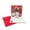 Rouge, variante sur Ornement de Bureau Petite Carte Bénédiction de Noël Trois Cartes pour Joyeuses Fêtes et Célébrations
