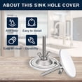 thumbnail image 2 of Kitchen Sink Hole Covers, 1Pcs - Zinc Alloy Faucet Hole Cover, Soap Dispenser Hole Cover for Sink (White), 2 of 6