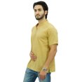 thumbnail image 4 of Atasi Casual Half Sleeves Men's Cotton Mandarin Collar Shirt Tunic-Small, 4 of 7