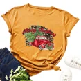 thumbnail image 3 of Camiseta de algodón con cuello redondo y estampado navideño de 2019 para mujer, manga corta, Wish Ebay Amazon Compras transfronterizas, 3 of 4