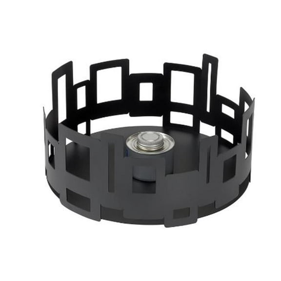 Rosseto Serving Solutions SM106 Round Steel Buffet Warmer- 7 in. Black Matte