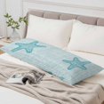 thumbnail image 6 of Teal Starfish Body Pillow Cover 20 x 60 Inch Decorative Pillow Cover Vintage Gray Farmhouse Coastal Summer Lumbar Pillowcase Seasonal Rectangle Cushion Case for Couch Sofa Bed Living Room, 6 of 9
