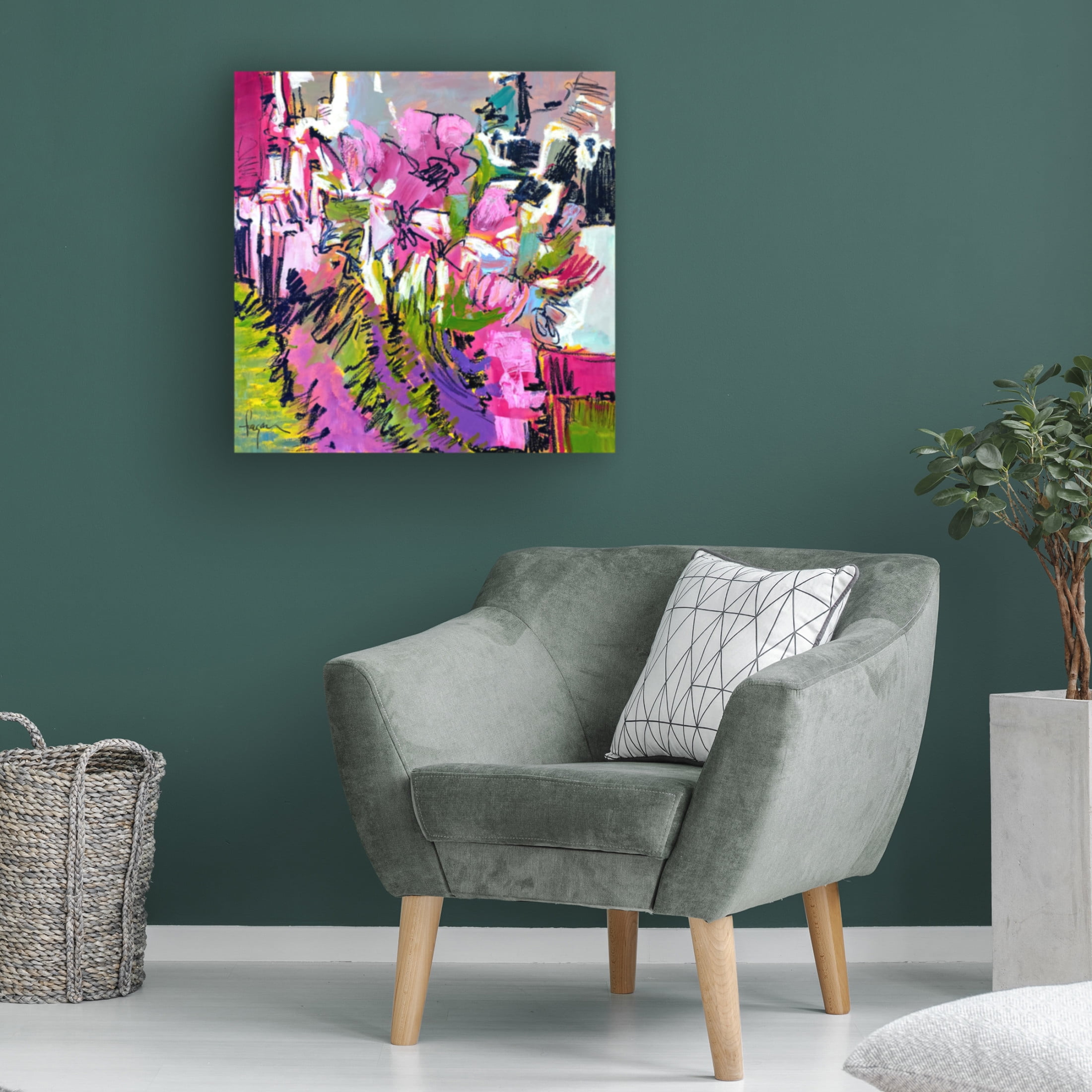Canvas Wall Art - Dorothy Fagan 'A And To Everything There Is A Season Bloom I' Wall Art for Living Room, Bedroom, or Office Décor by Trademark Fine Art - 18 x 18 Inches