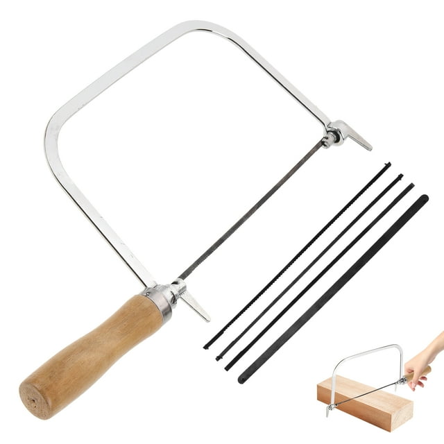FELTECHELECTR 1 juego de sierra de mano para exteriores, sierra de calar para carpintería, sierra de mano con mango de madera y hojas de repuesto