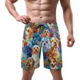 thumbnail image 2 of NICKSUN Men's Swim Trunks, Cute Print Quick Dry Summer Board Beach Shorts with Mesh Lining and Pockets, 2 of 6
