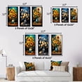 thumbnail image 4 of Designart "Sunflowers Van Gogh s Timeless Masterpiece IV" Floral & Botanical Framed Wall Art Set Of 3 - Yellow Masterpiece Frame Gallery Wall Set For Home Decor, 4 of 7