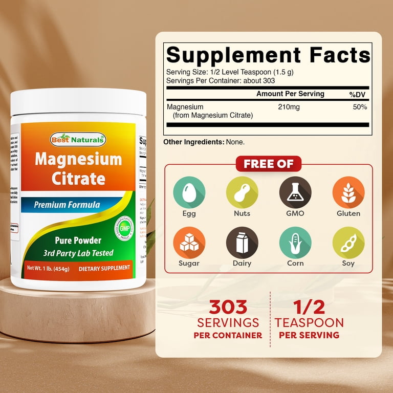 Citrate De Magnésium ESTENAT 300g - Poudre Pour Complément Alimentaire - Fabriqué En France