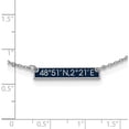 thumbnail image 2 of Custom Personalized Sterling Silver/Rhodium-plated Brushed Enameled 1 Station Necklace Sterling Silver: Jewelry by Sweet Pea - Made in USA, 2 of 5