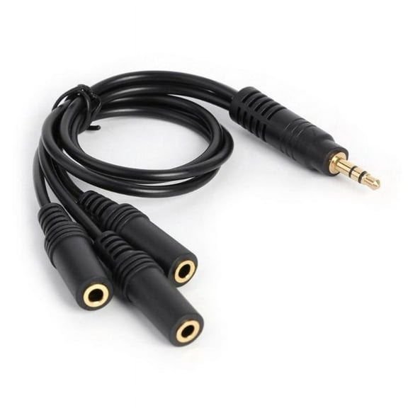 3.5mm Gold Plated PVC 3-Pole Plug to 3 Way Stereo Audio Headphone Splitter Adapter Cable Audio AUX Output Adapter