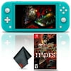 Nintendo Switch Lite (Turquoise) Gaming Console Bundle with Hades Game and Cleaning Cloth