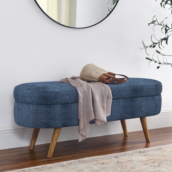 Storage Ottoman Bench End of Bed for Bedroom,Upholstered Entryway Shoe Seat with Storage, Window Seating