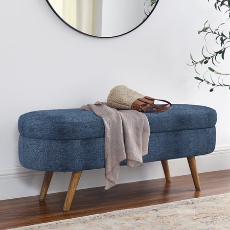 Storage Ottoman Bench End of Bed for Bedroom,Upholstered Entryway Shoe Seat with Storage, Window Seating