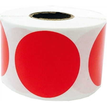 - Red Circle Dot Stickers, 1.5 Inches Round, 500 Labels on a Roll