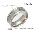 thumbnail image 2 of PAMTIER Men's 8mm Stainless Steel Piano Staff Wedding Luminous Ring Personalized Couple Music Note Band Glow in The Dark Silver Size 7, 2 of 6