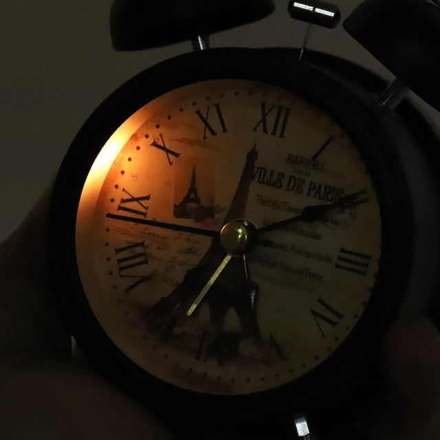 Reloj Despertador De Metal, Mini Reloj Despertador Digital Silencioso Mini Reloj Despertador Digital De Metal Reloj Despertador De Campana Clásico Portátil Silencio