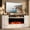 White, variant on Time Ray Fireplace TV Stand for TVs Up to 85", Electric Fireplace with Media Console with Storage, Adjustable Shelves & Sliding Barn Doors,White