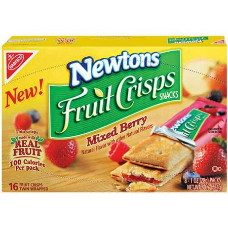 Nabisco Newtons: Fruit Crisps Snacks Mixed Berry 1 Oz Packs, 8 Ct