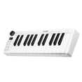 thumbnail image 1 of M-VAVE SMK-25mini MIDI Keyboard Rechargeable 25- MIDI Control Keyboard Portable USB Keyboard MIDI Controller with 25 Velocity Sensitive Keys 1 Knob White, 1 of 7