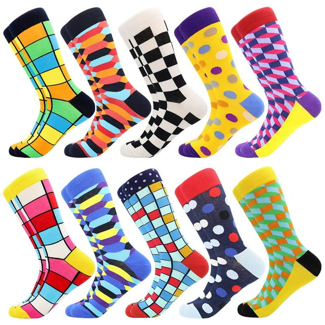 Calcetines de vestir para hombre de Calcetines BISOUSOX, coloridos y divertidos, de 9 a 12 años