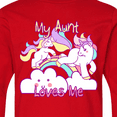 thumbnail image 4 of Inktastic My Aunt Loves Me Unicorn Long Sleeve Youth T-Shirt, 4 of 5