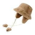thumbnail image 3 of Gorro cálido de invierno con orejeras extraíbles, gorro con protección para los oídos, gorro de pescador, sombreros de cubo para senderismo, hombres, , marrón Salvador Sombrero de invierno, 3 of 10