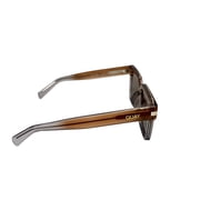 Quay Australia My Type Square Sunglasses Tan Clear Brown 46MM