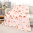 thumbnail image 4 of Pink Flamingos Throw Blanket 60 * 80 Inch, Lightweight 270 GSM Cozy Fluffy Flannel Double Bed Throws for Couch Sofa, 4 of 5