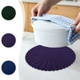 thumbnail image 7 of SLYNSHome Placemats for Table - Silicone - 11.8 inch - Heatproof - Dining Mats Round Placemats for Home Wedding Party Decoration (Purple), 7 of 7