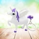 thumbnail image 3 of Llavero de unicornio con luz LED y sonido, colgante para bolso, decoración para coche, recuerdo de fiesta (morado), 3 of 7