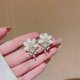 thumbnail image 3 of Shell Pearl Flower Stud Earrings for Women Girls Gold Plated White Flowers Tassel Imitation Pearls Dangle Earring Elegant Wedding Birthday Party Chris, 3 of 4